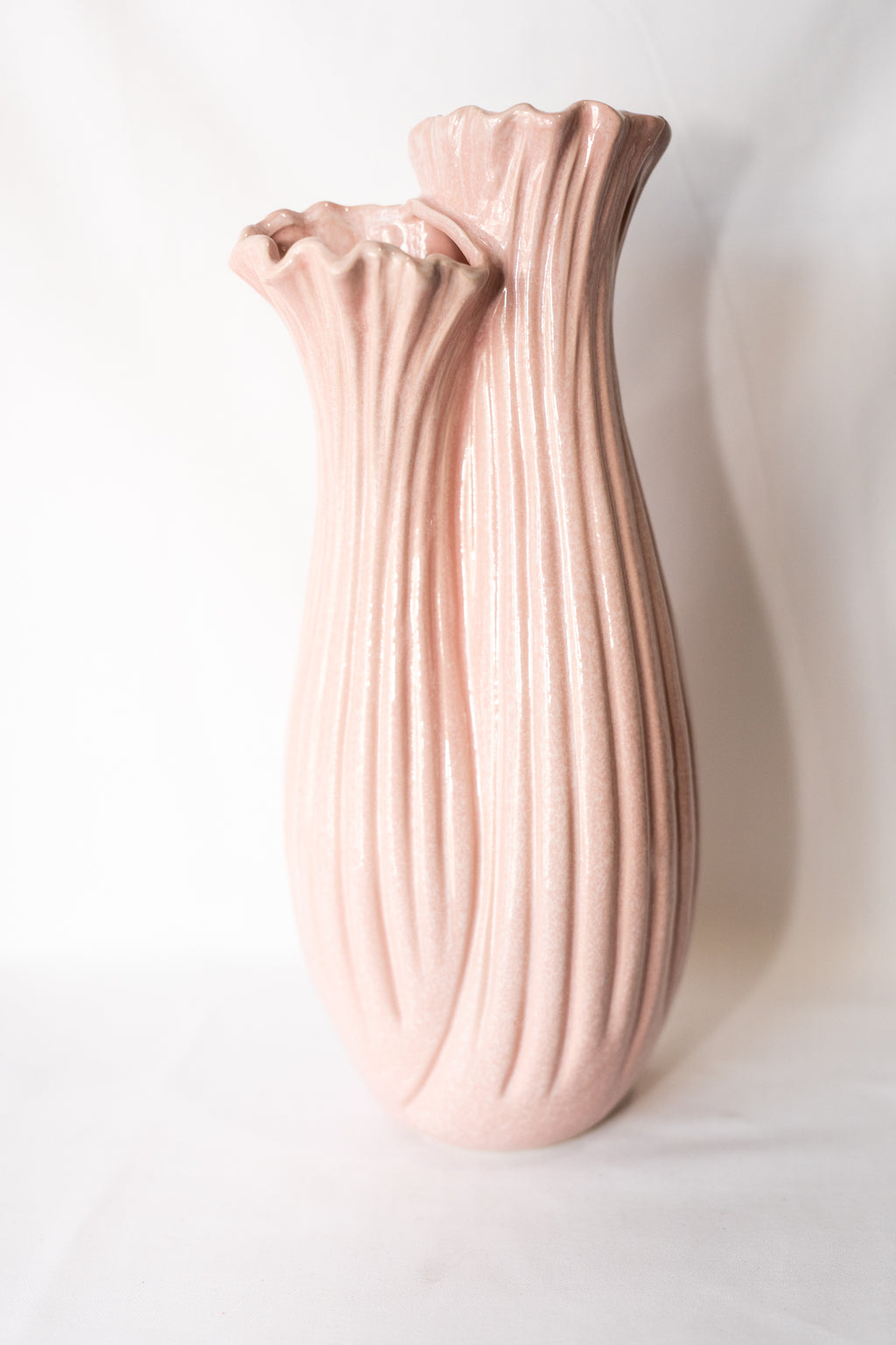 Ceramic Flutted vase  - large