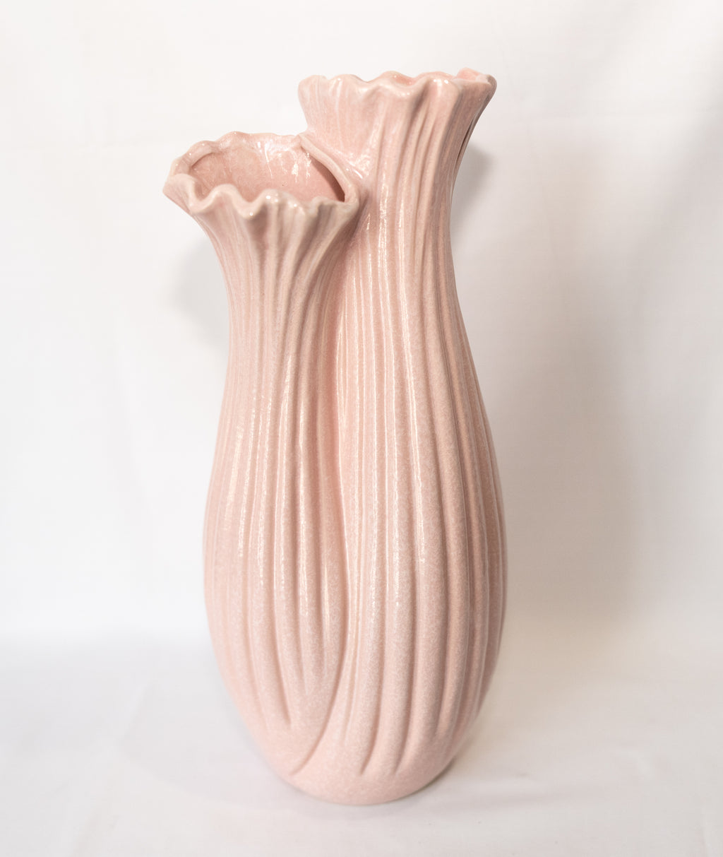 Ceramic Flutted vase  - large